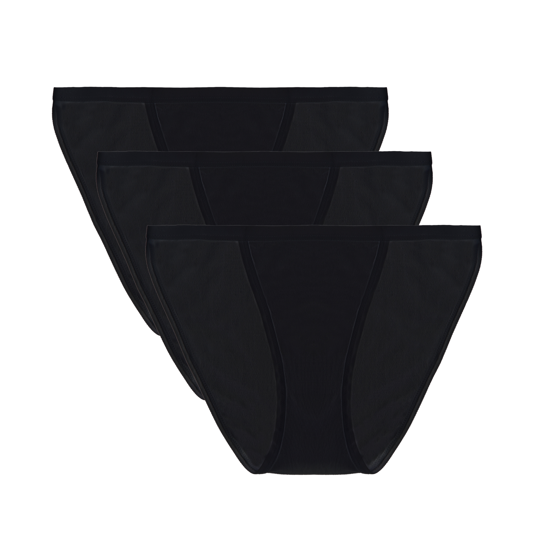 Women's Bamboo Cotton Bikini Underwear Black 3-Pack