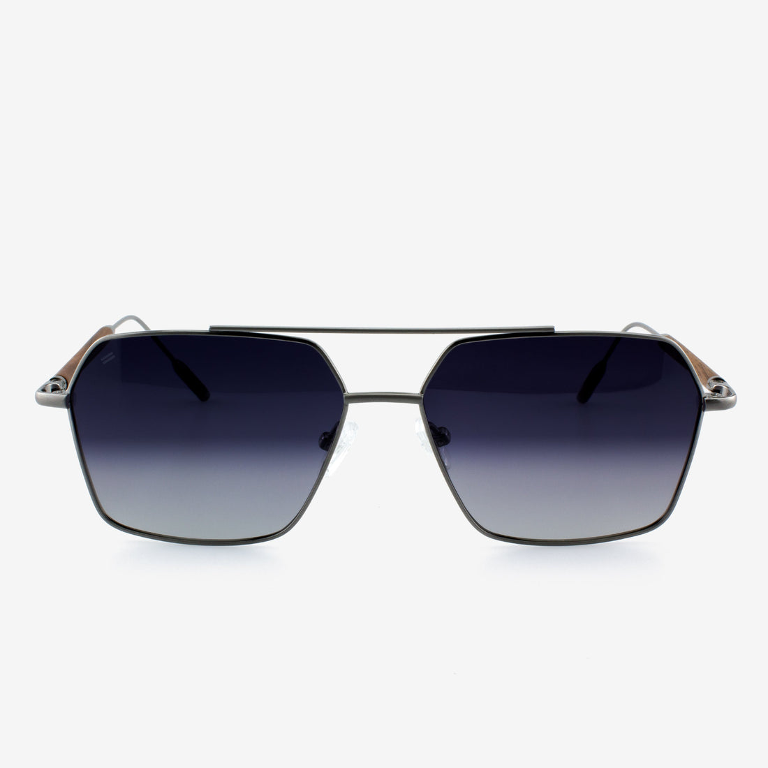 Bimini Metal & Wood Aviator Sunglasses - Minimalist Gold Frames