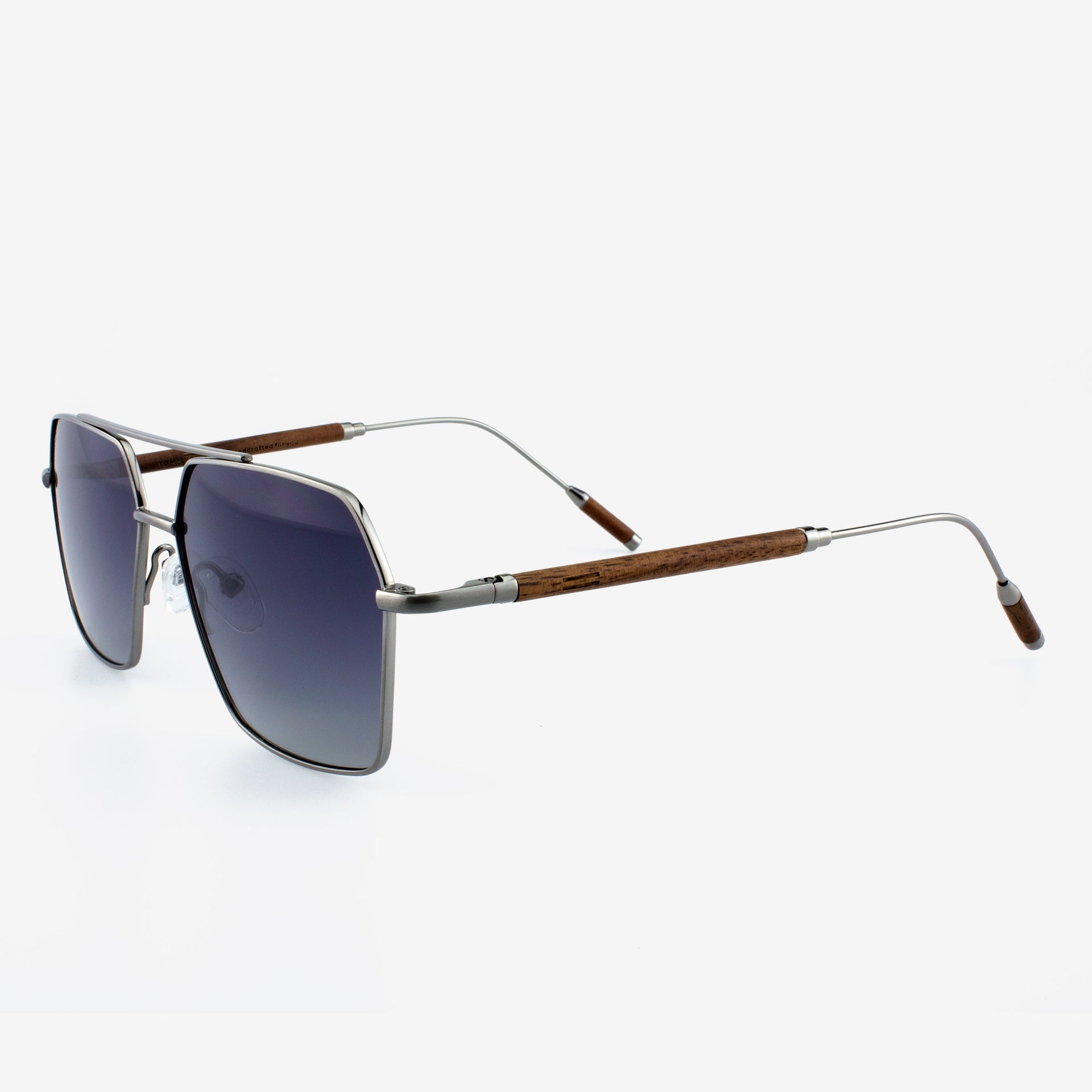 Bimini Metal & Wood Aviator Sunglasses - Minimalist Gold Frames