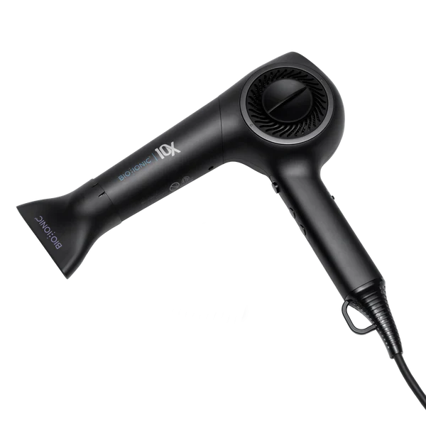 BIO IONIC 10X Ultralight Speed Dryer with attachments for professional hair styling