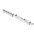 Bio Ionic Stylewinder 1.25-inch rotating styling iron in a sleek white and silver minimalist finish