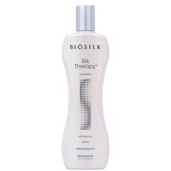 12oz bottle of BioSilk Silk Therapy Shampoo for gentle cleansing and added shine