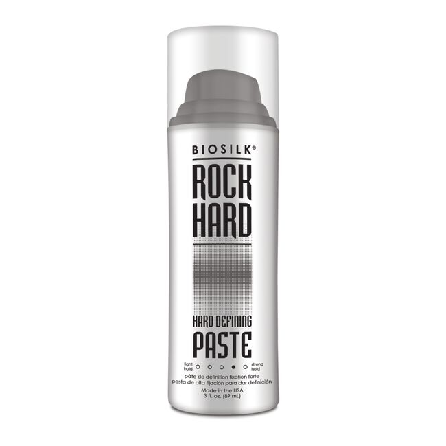 3 oz jar of BioSilk Rock Hard Defining Paste for strong hair hold and texture