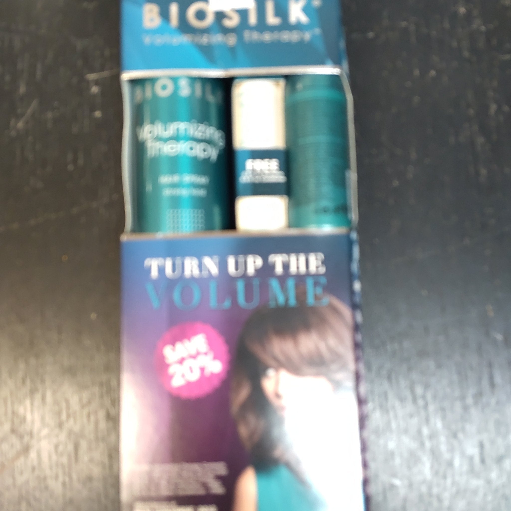 BioSilk Volumizing Therapy Kit featuring professional hair care bottles for added volume and shine.