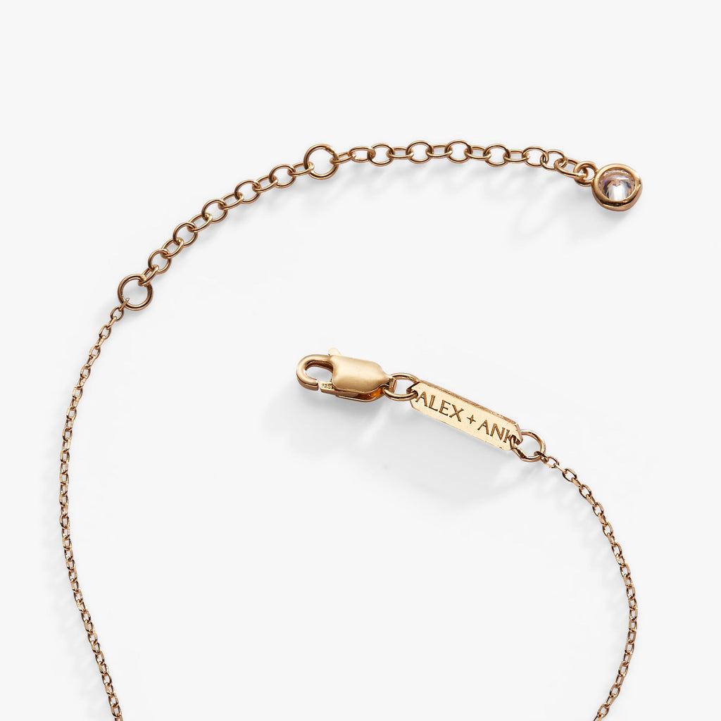 November Birthstone Pendant Necklace Gold and Silver Barrel Charm