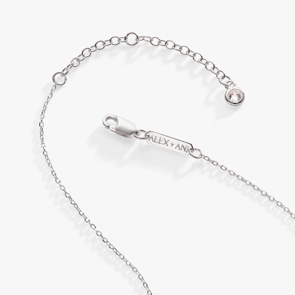 August Birthstone Sliding Barrel Pendant Necklace with Peridot Crystals