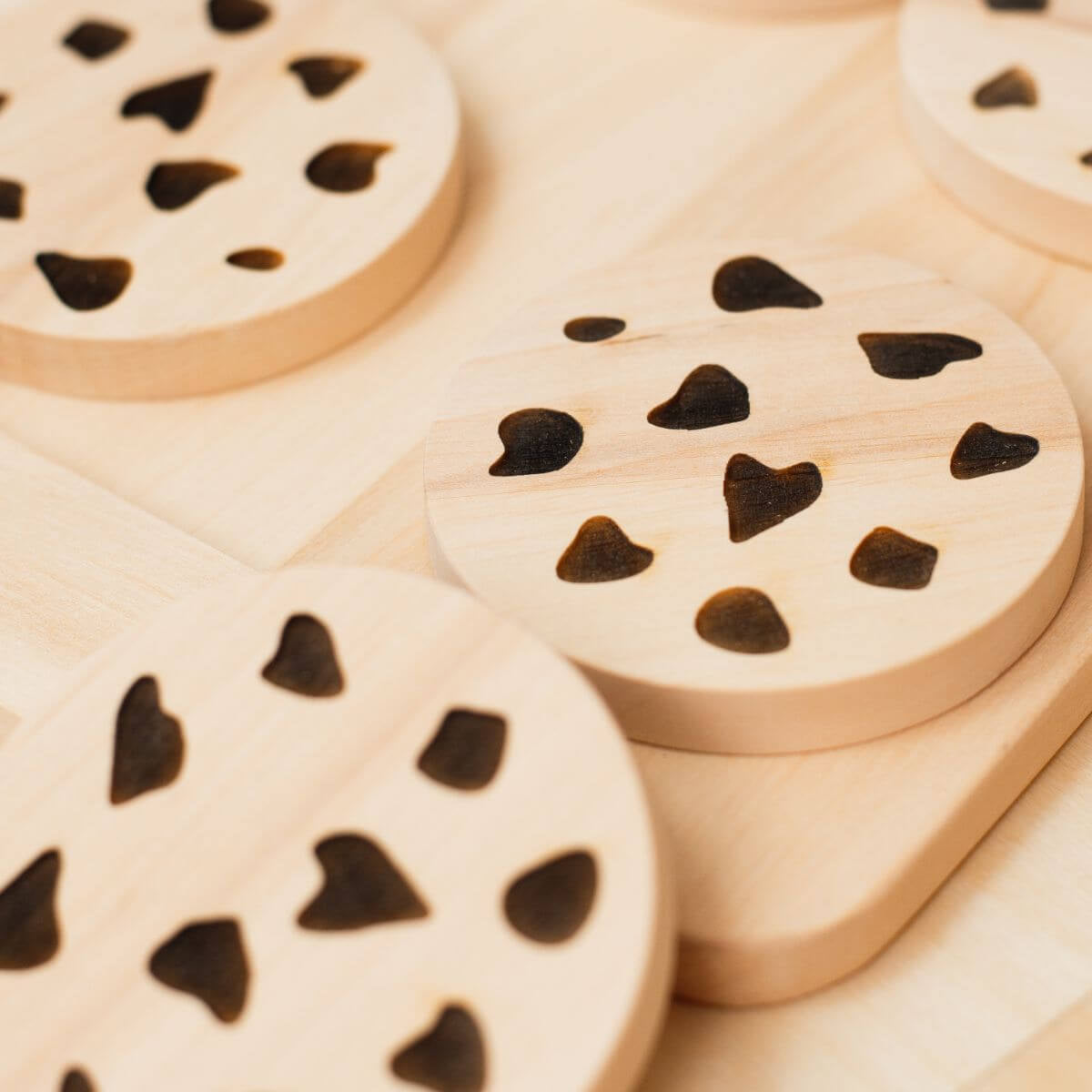 Wooden Toy Cookie Set with Tray - Montessori Pretend Play Decor