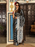 Teal Silk Saree with matching teal silk blouse