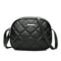 Black Designer Style Shoulder Crossbody Bag with Lock Closure