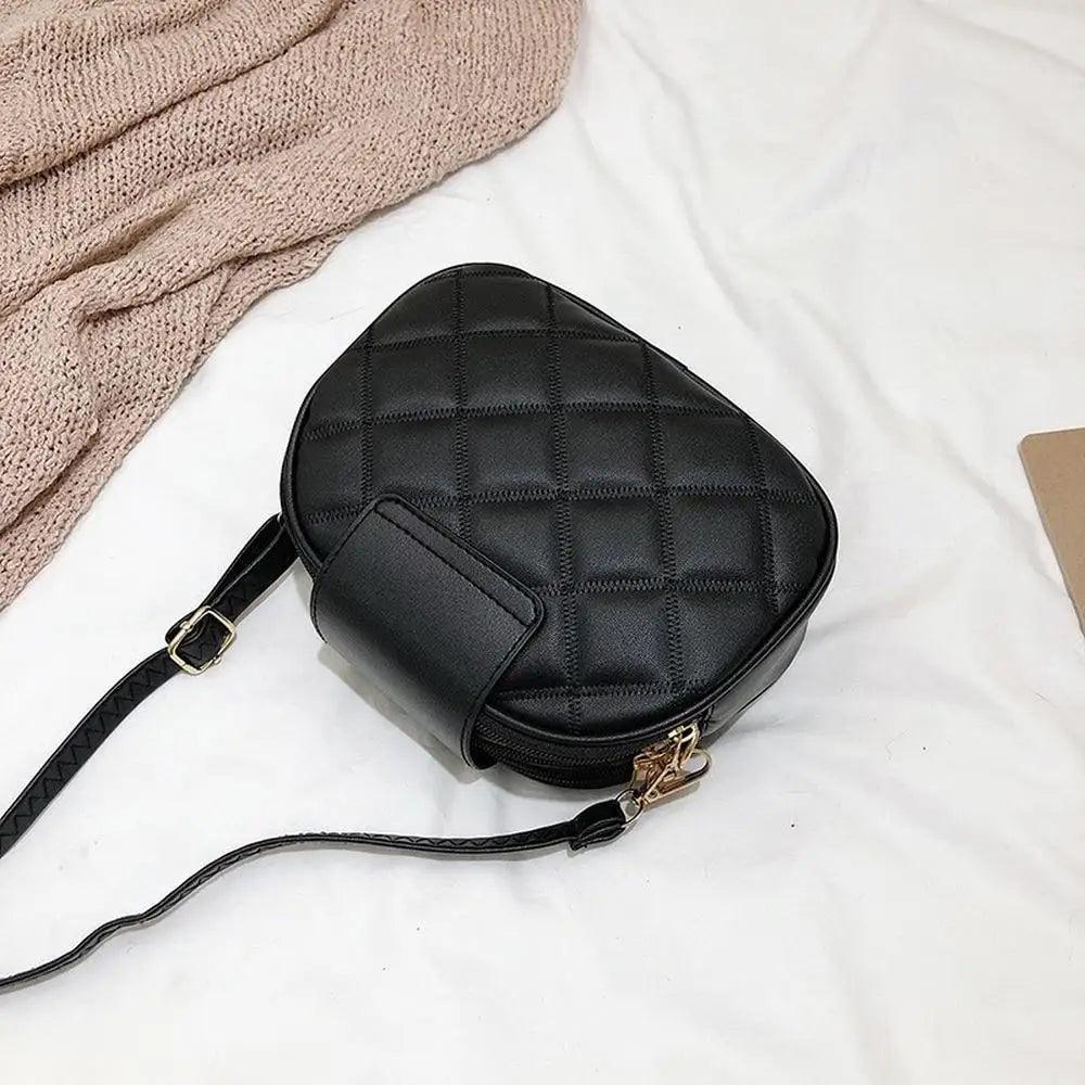 Black Designer Style Shoulder Crossbody Bag with Lock Closure