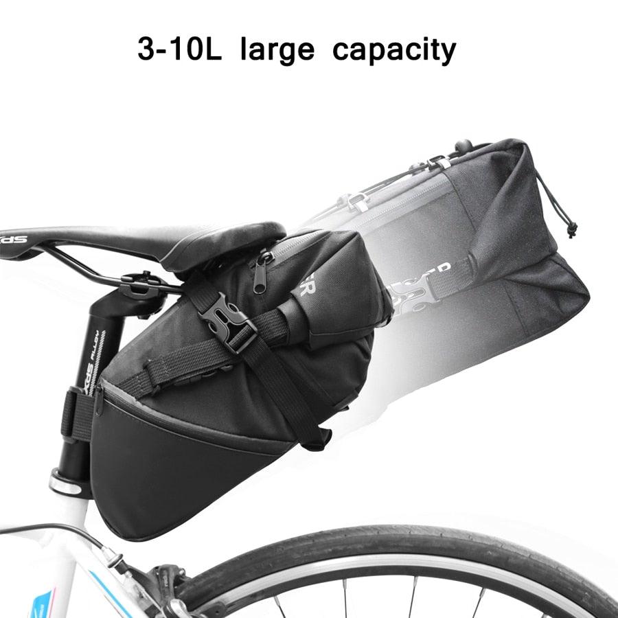 Waterproof Roll-Top Bicycle Seat Bag for Bikepacking and Commuting