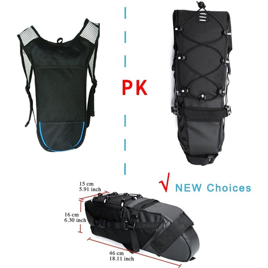 Waterproof Roll-Top Bicycle Seat Bag for Bikepacking and Commuting