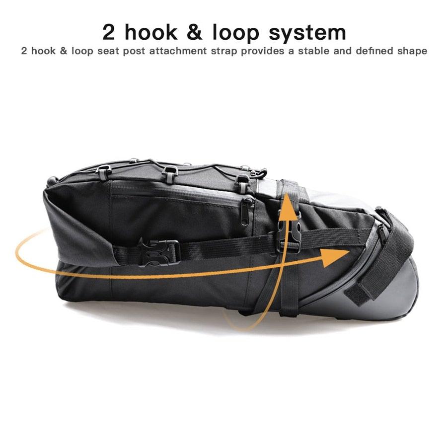 Waterproof Roll-Top Bicycle Seat Bag for Bikepacking and Commuting