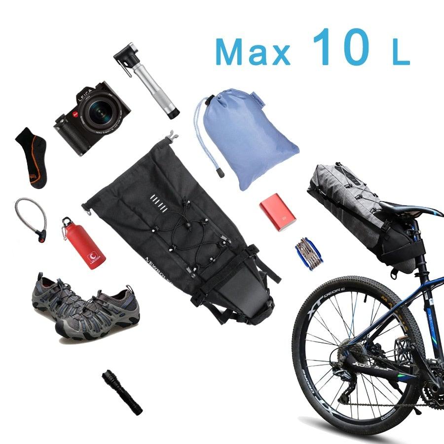 Waterproof Roll-Top Bicycle Seat Bag for Bikepacking and Commuting