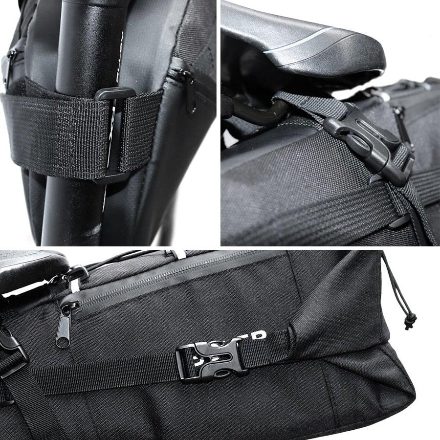 Waterproof Roll-Top Bicycle Seat Bag for Bikepacking and Commuting