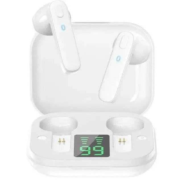 Black Wireless Bluetooth 5.2 Bass Earbuds with Touch Control