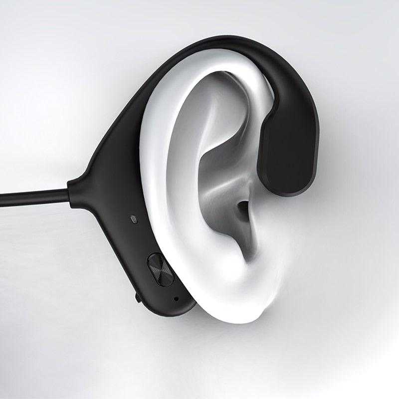 Black Bone Conduction Wireless Bluetooth 5.0 Sports Headphones