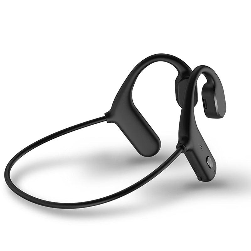 Black Bone Conduction Wireless Bluetooth 5.0 Sports Headphones
