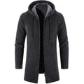 Black Men's Hooded Winter Windbreaker Heavyweight Autumn Jacket