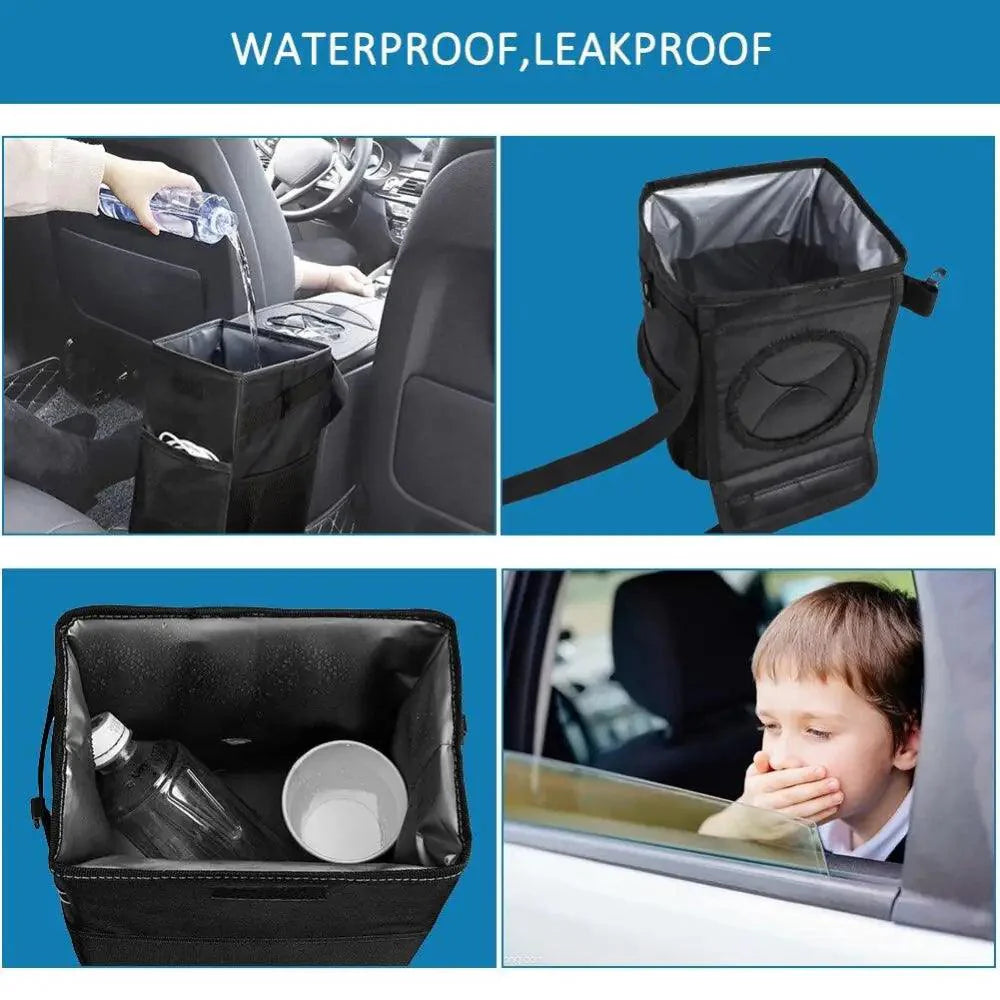 Waterproof Car Trash Can Hanging Seat Back Storage Organizer Bag
