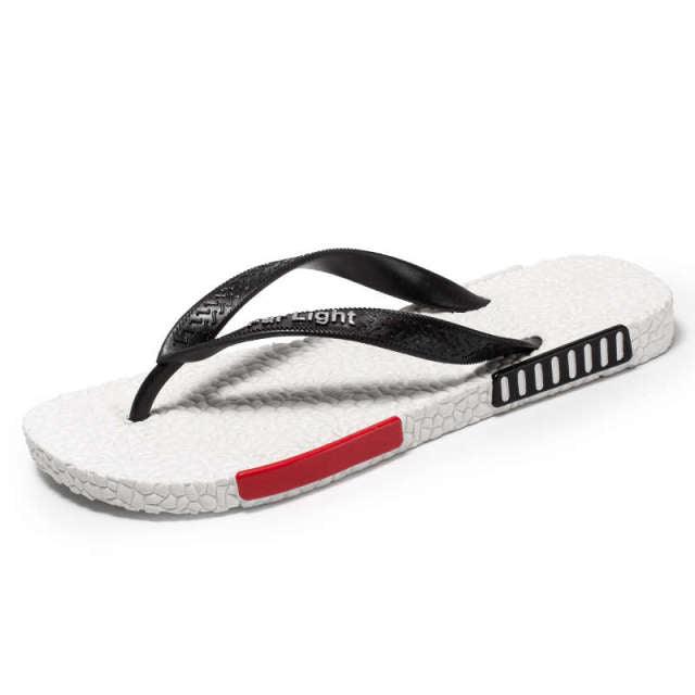 Men's Black Breathable Air Mesh Flip Flops Non-Slip Pool Sandals