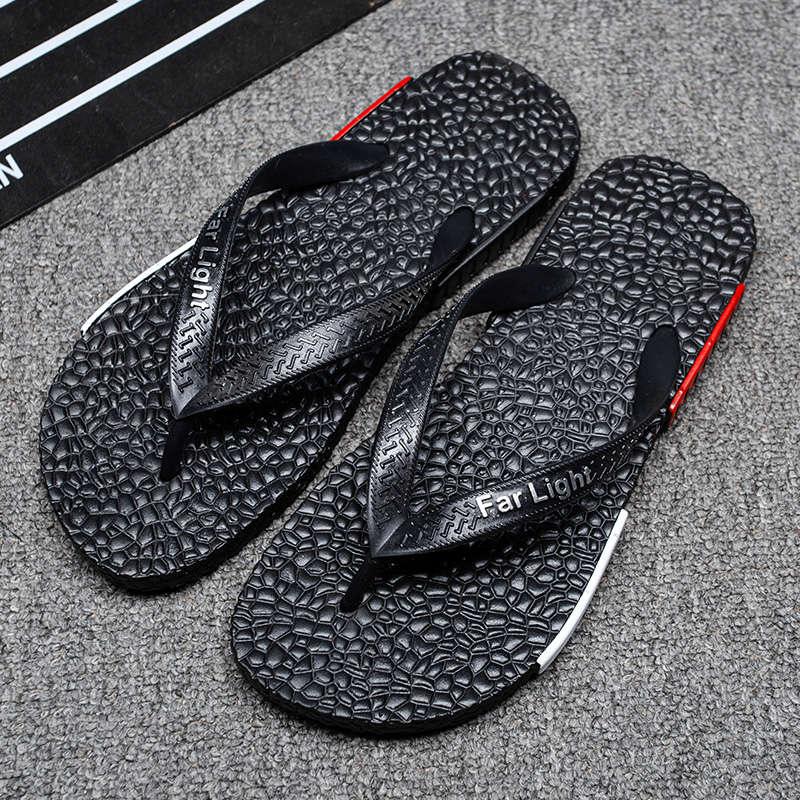 Men's Black Breathable Air Mesh Flip Flops Non-Slip Pool Sandals