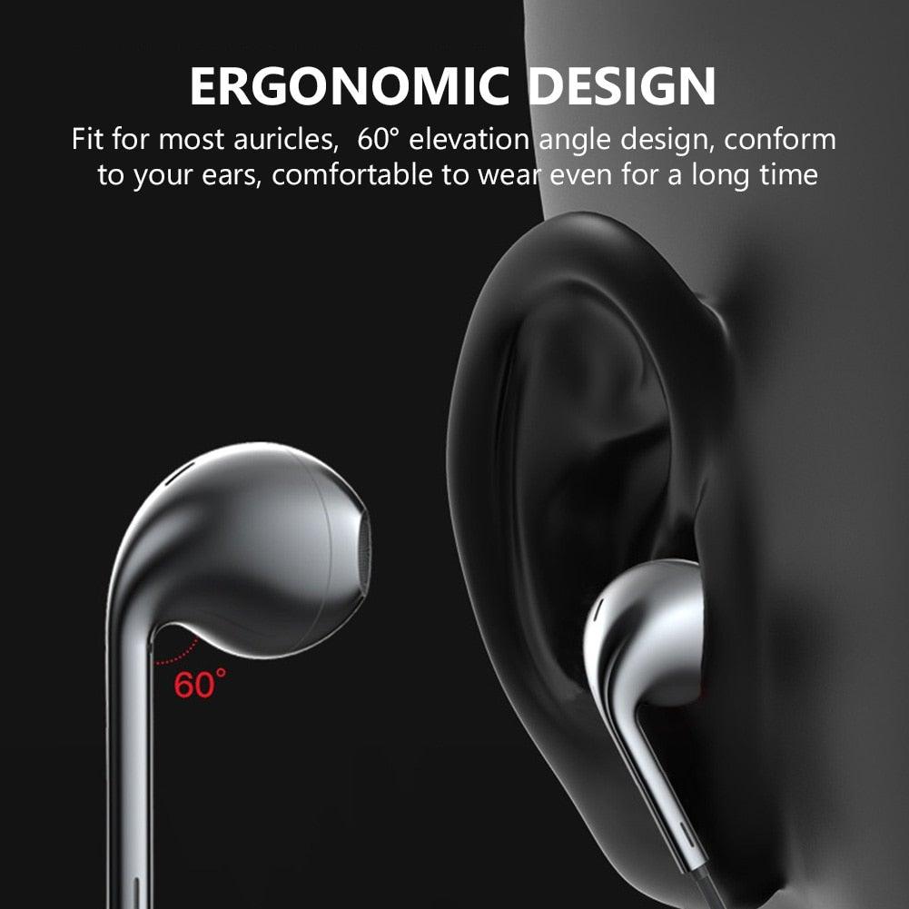 Wired Sport Earbuds with Microphone and Noise Isolating Stereo Sound