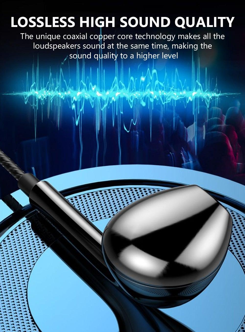Wired Sport Earbuds with Microphone and Noise Isolating Stereo Sound