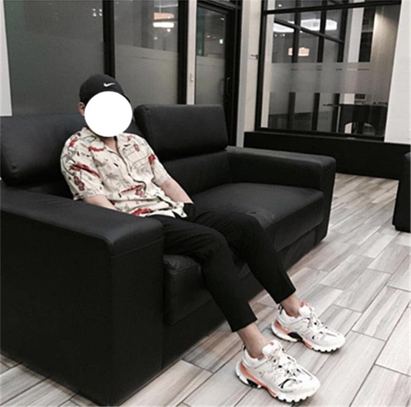 Black Women's Mesh Platform Sneakers Elegant Casual Shoes