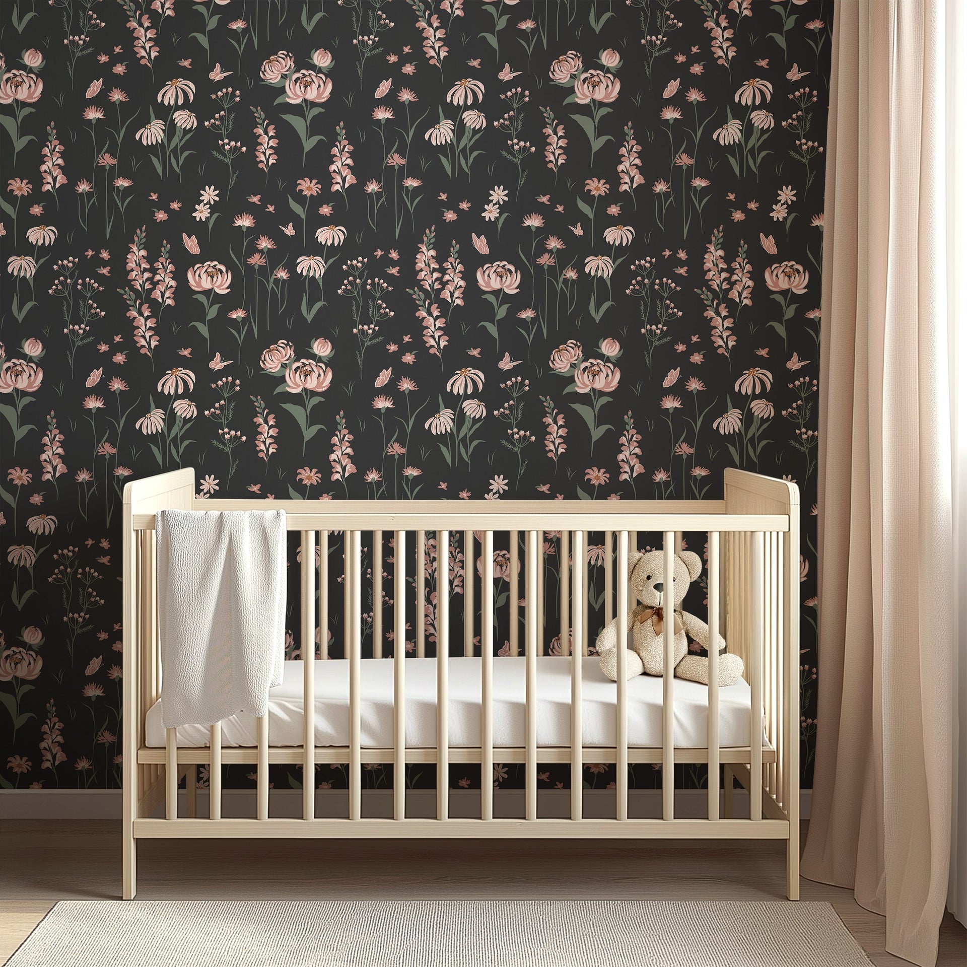 Audrey Floral Removable Wallpaper