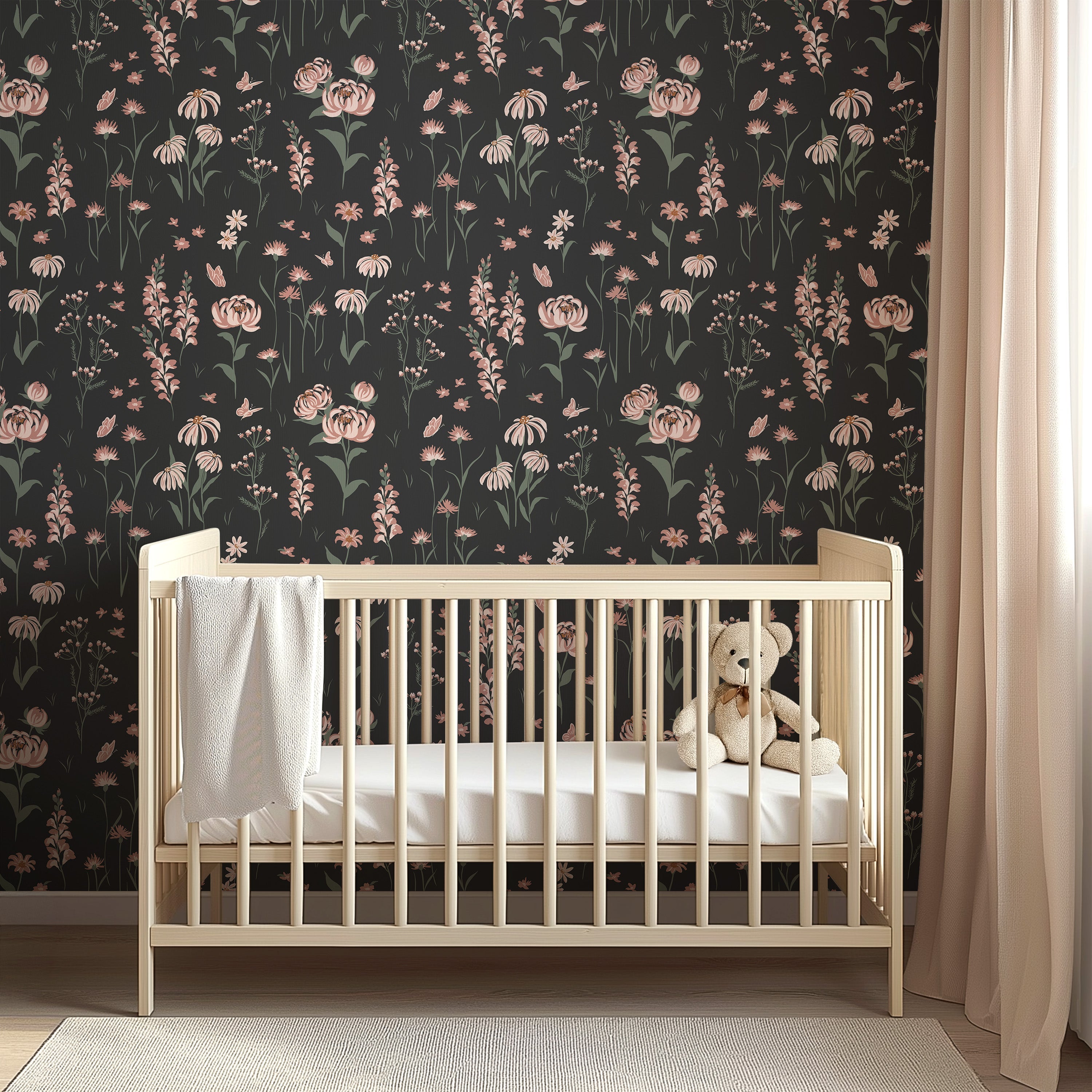 Audrey Floral Removable Wallpaper