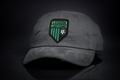 Last Stand Legion Shield Dad Hat featuring Austin soccer logo embroidery