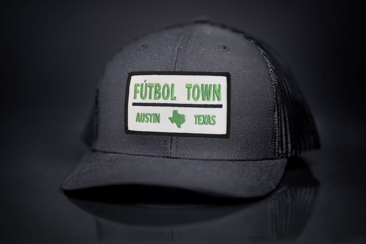 Last Stand Legion Fútbol Town curved bill mesh snapback hat in Austin soccer style