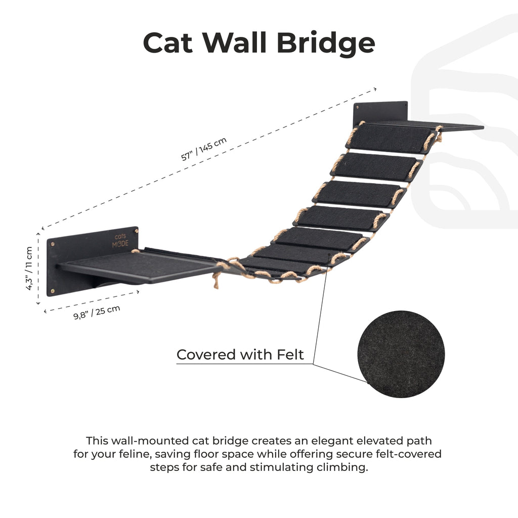 Cat Bridge Wall Walkway for Indoor Climbing and Exercise