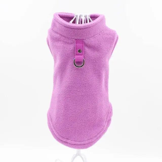 Soft Fleece Dog Vest Harness - Candy Colored Puppy Winter Clothes
