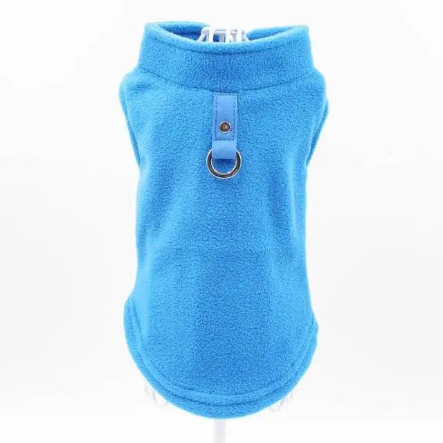 Soft Fleece Dog Vest Harness - Candy Colored Puppy Winter Clothes