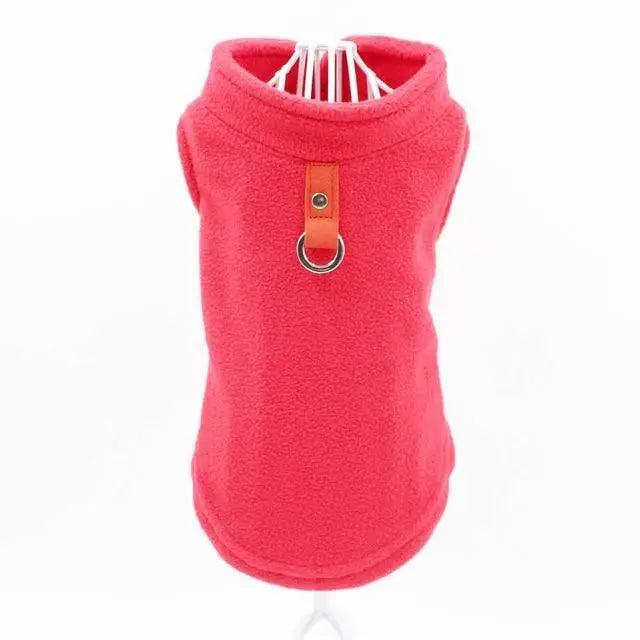 Soft Fleece Dog Vest Harness - Candy Colored Puppy Winter Clothes