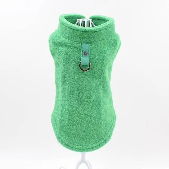 Soft Fleece Dog Vest Harness - Candy Colored Puppy Winter Clothes