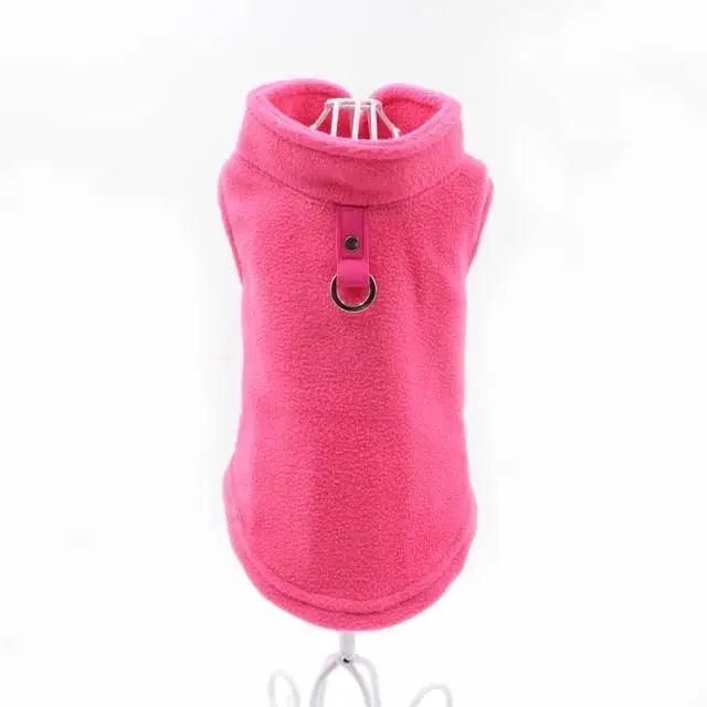 Soft Fleece Dog Vest Harness - Candy Colored Puppy Winter Clothes