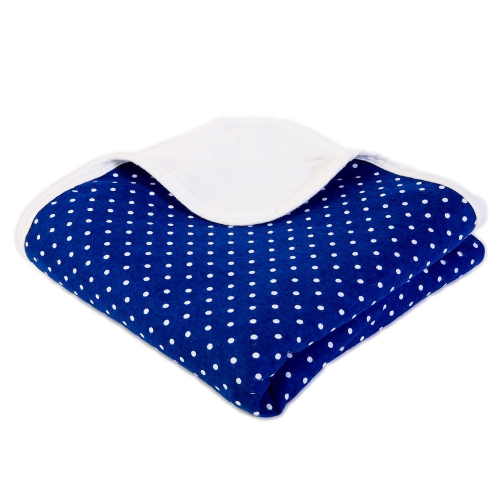Blue Polka Dot EMF Shielding Baby Blanket for Nursery Comfort - Image 13