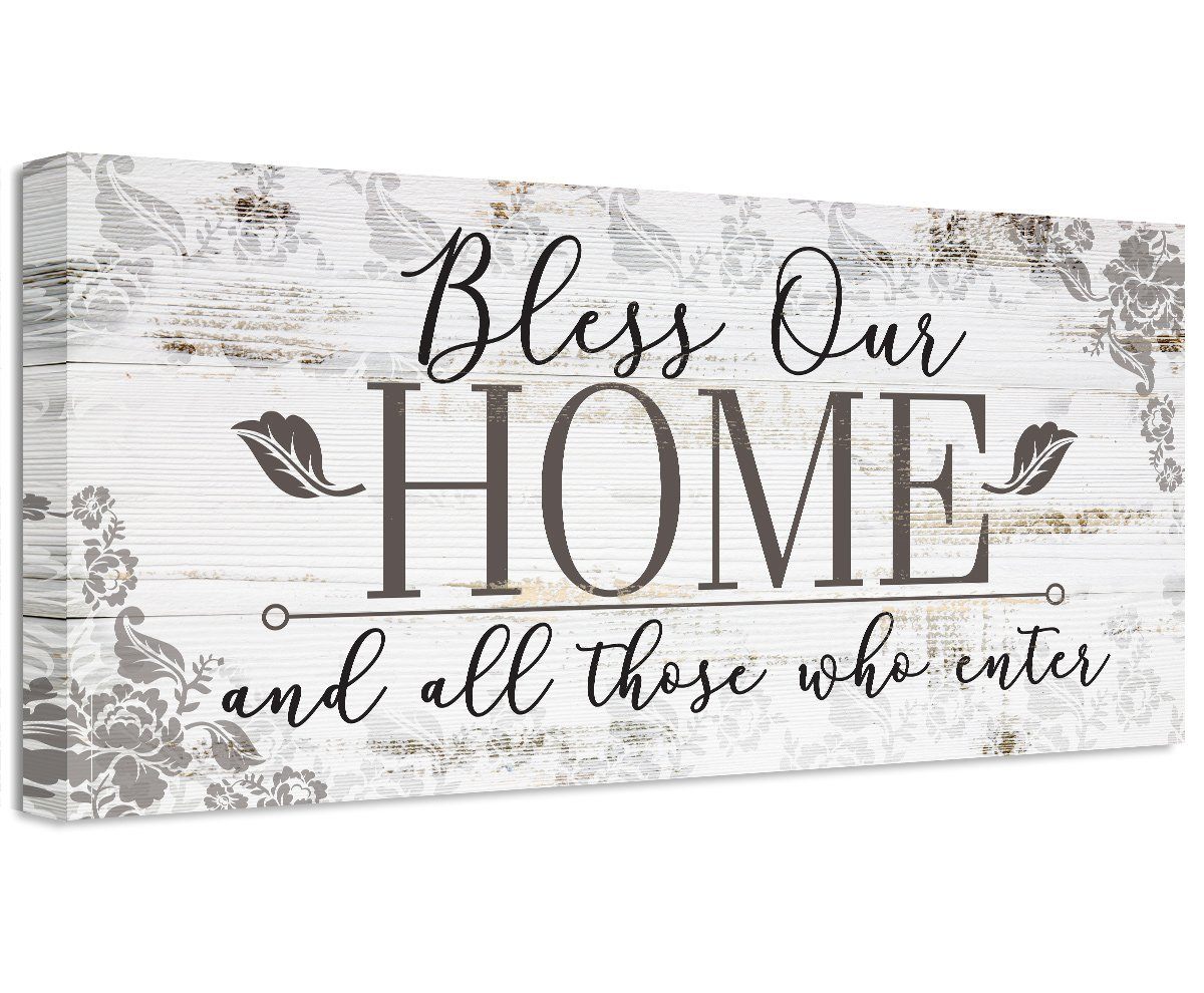 Bless Our Home And All Those Who Enter - Canvas
