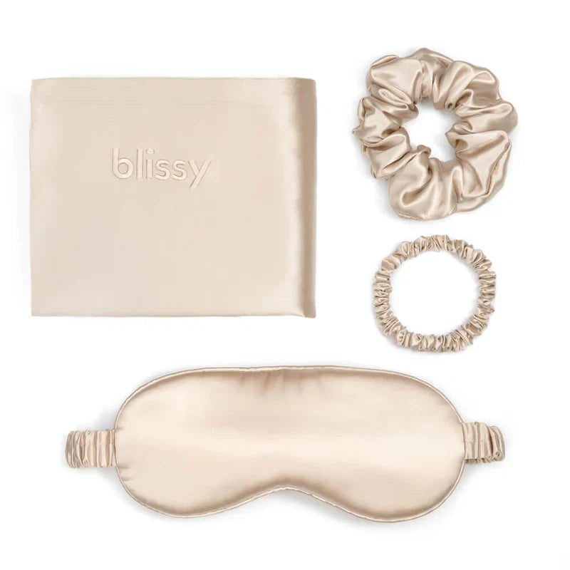 Luxury Silk Beauty Sleep Set with Pillowcase and Scrunchies