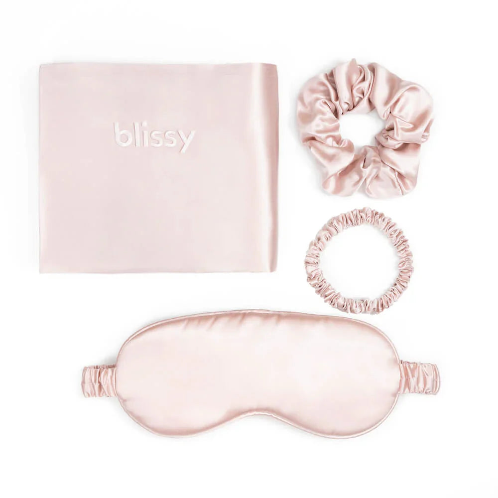 Luxury Silk Beauty Sleep Set with Pillowcase and Scrunchies