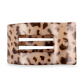 Large blonde tortoise flat rectangle hair clip for women