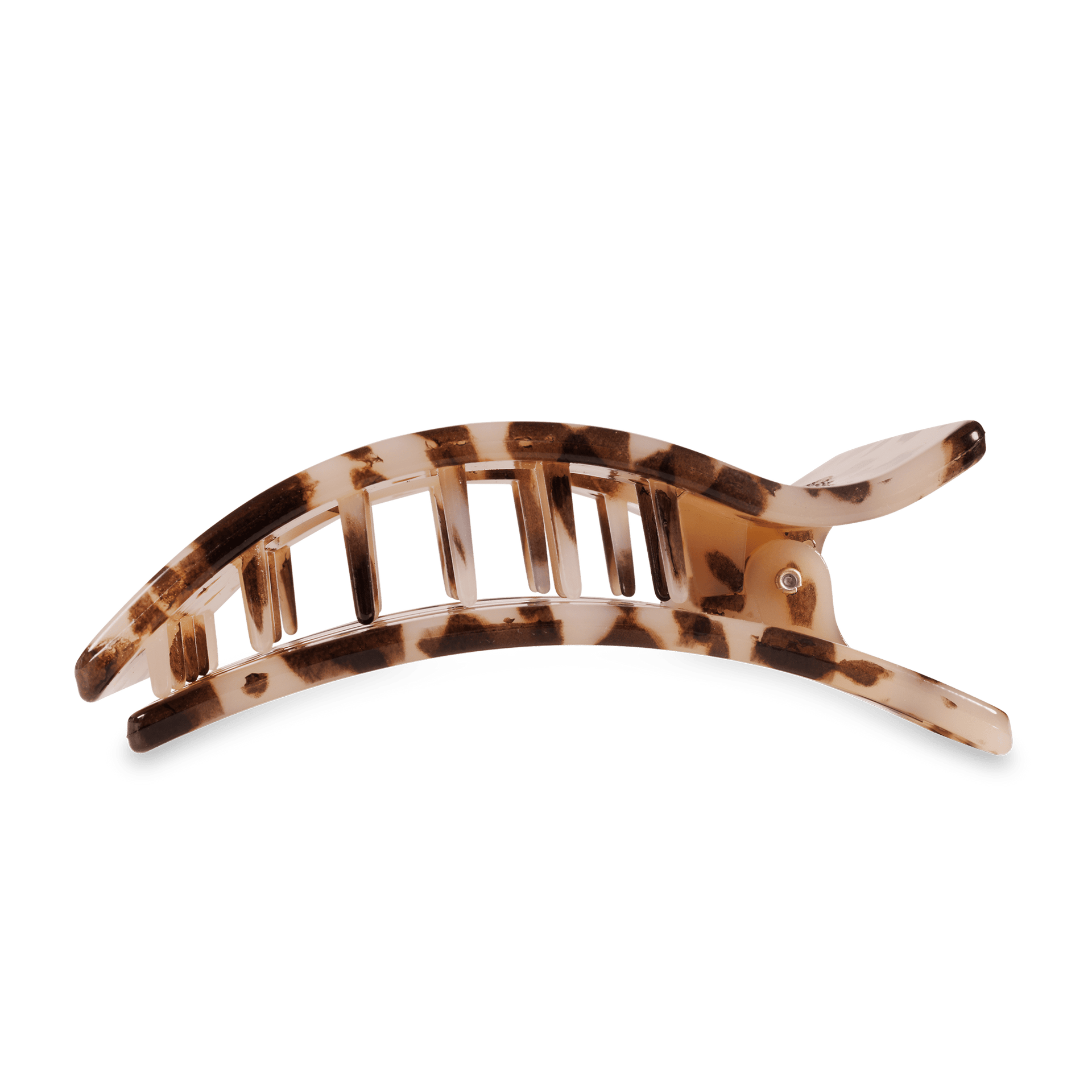 Blonde Tortoise Large Flat Rectangle Hair Clip for Comfortable Hold