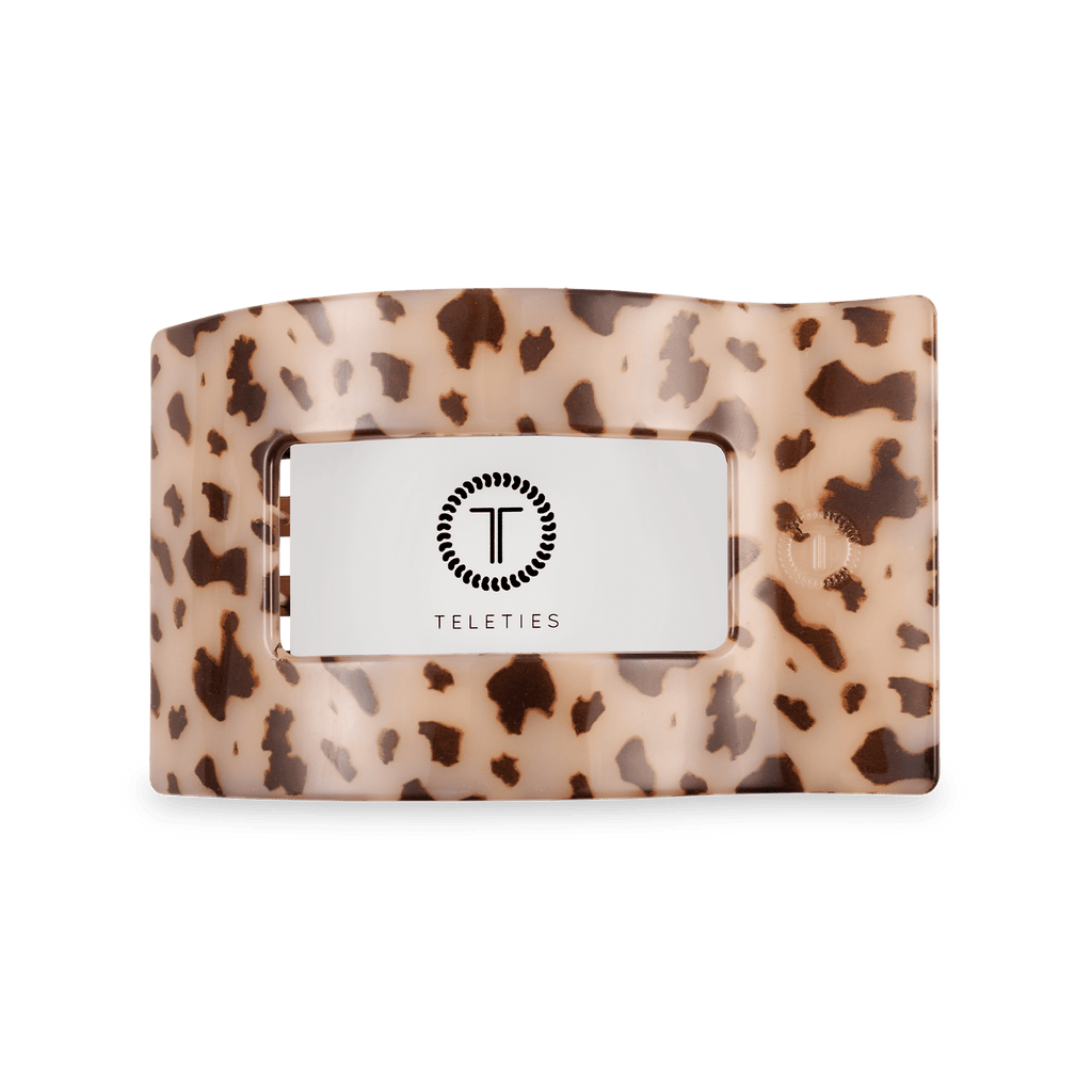 Blonde Tortoise Medium Flat Rectangle Hair Clip for Daily Wear