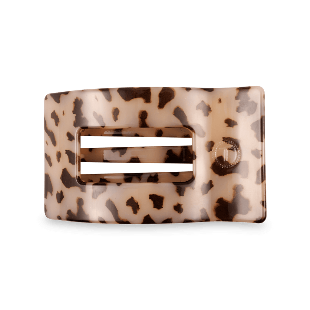 Medium blonde tortoise flat rectangle hair clip