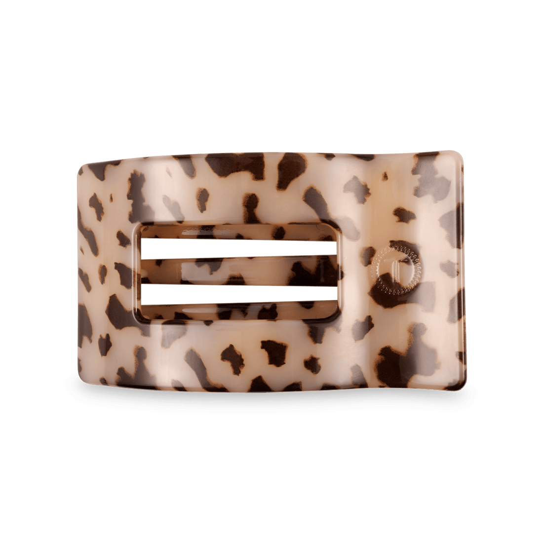 Medium blonde tortoise flat rectangle hair clip