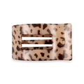 Medium blonde tortoise flat rectangle hair clip