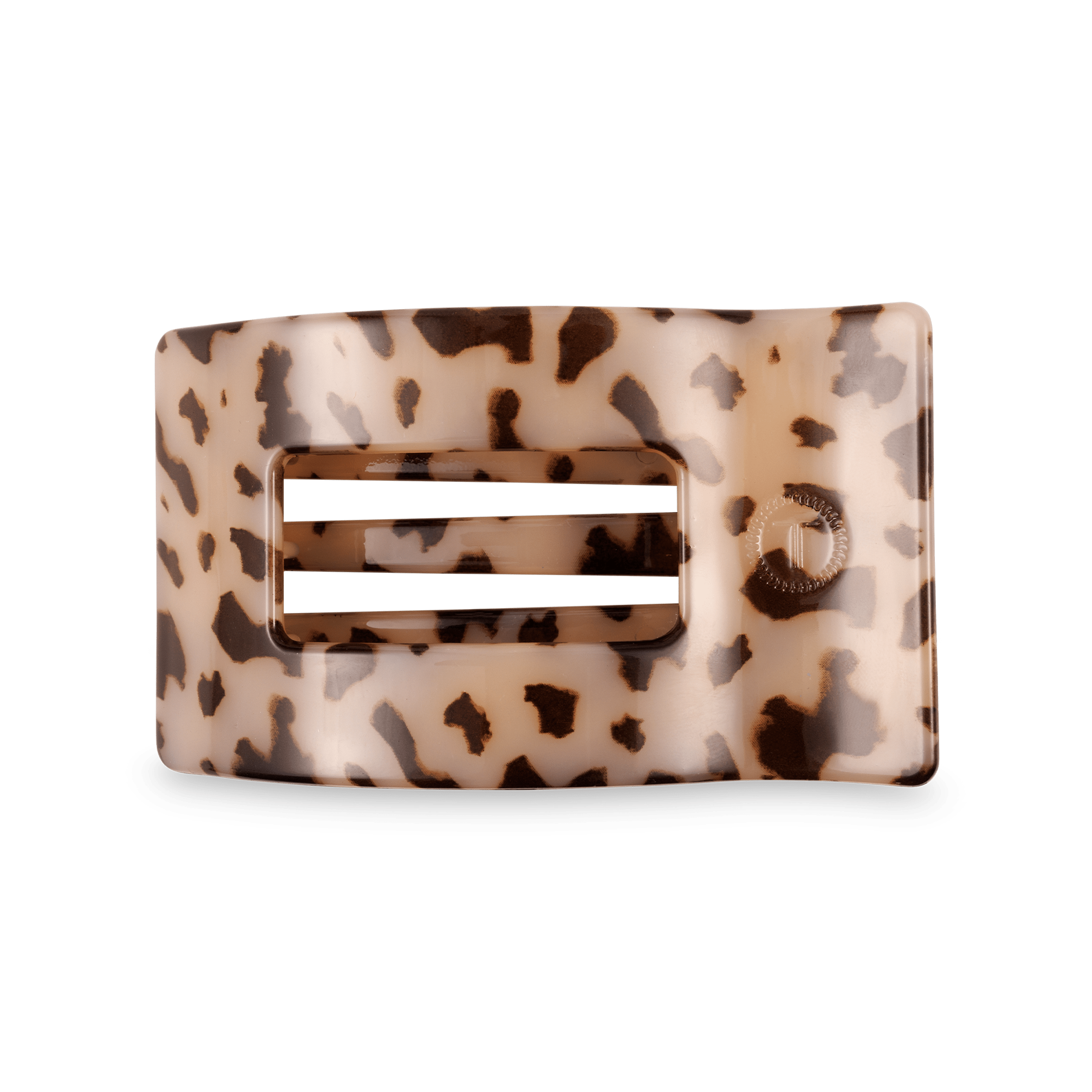 Medium blonde tortoise flat rectangle hair clip